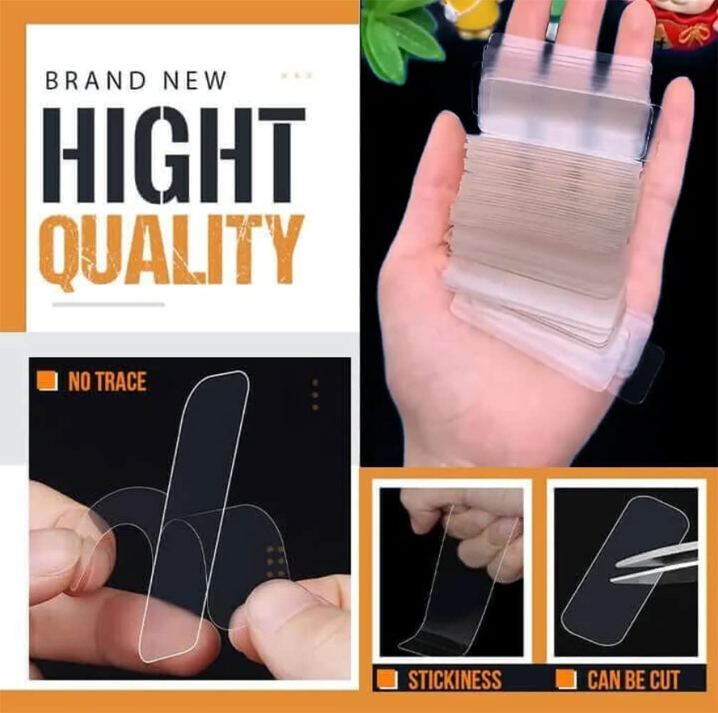 HASTHIP 60Pcs Multifunctional Double Sided Adhesive Tape with Box, Strong Adhensive Tape Strips Transparent Tape,Free Cut & Easy to Tear & No Residue-4.4¡Á1.5cm HASTHIP 60Pcs Multifunctional Double Sided Adhesive Tape with Box, Strong Adhensive Tape Strips Transparent Tape,Free Cut & Easy to Tear & No Residue-4.4¡Á1.5cm